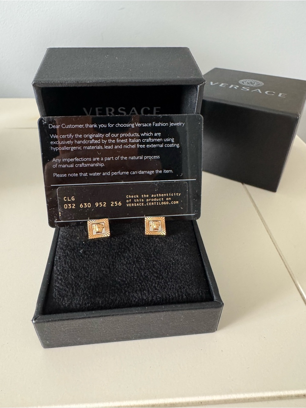 Versace medusa stud earrings